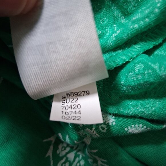 Loft Outlat Tank Top WOmen XL Green White Floral Kelly Green Burnout New READ - Picture 9 of 13